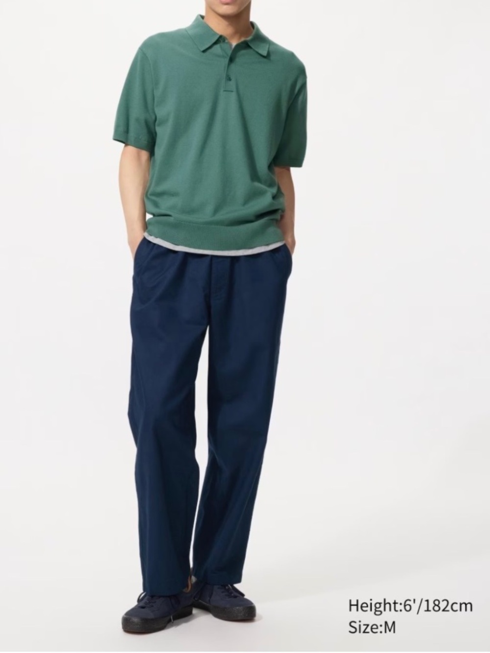 UNIQLO Men’s dark denim jogger linen blend